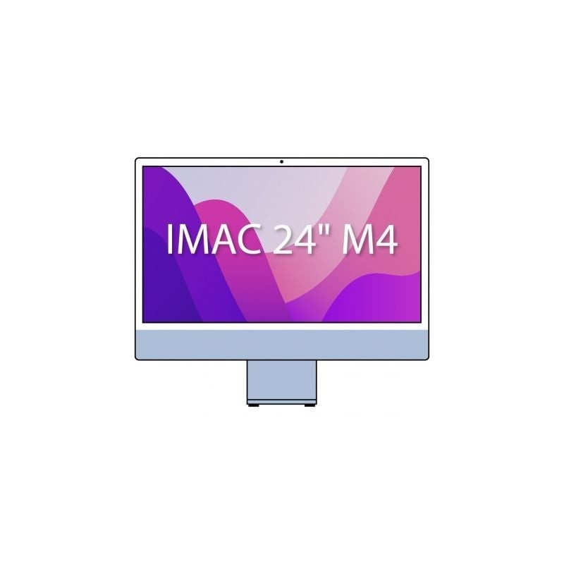 Apple iMac 24' Retina 4,5K - M4 10-Core CPU- 16Gb- 256Gb SSD- 10-Core GPU- Azul