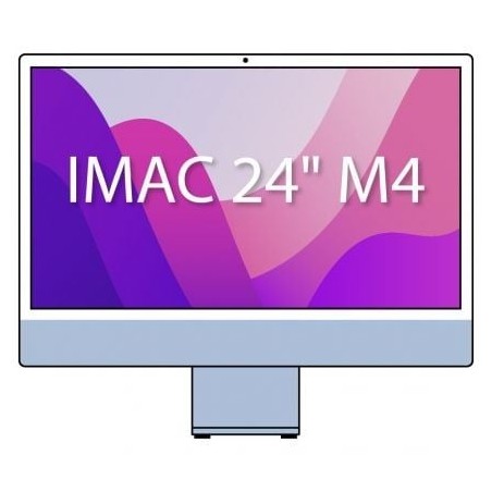 Apple iMac 24' Retina 4,5K - M4 10-Core CPU- 16Gb- 256Gb SSD- 10-Core GPU- Azul