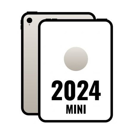 iPad Mini 8.3' 2024 7th WiFi Cell- A17 Pro- 128GB- 5G- Blanco Estrella- MXPQ3TY-A