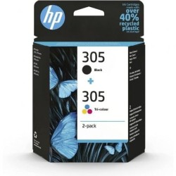 Cartucho de Tinta Original HP nº305 Multipack- Negro- Tricolor