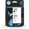 Cartucho de Tinta Original HP nº305 Multipack- Negro- Tricolor