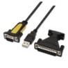 Cable Conversor impresora Aisens A104-0039- USB Macho - DB9 Macho- 1.8m- Negro