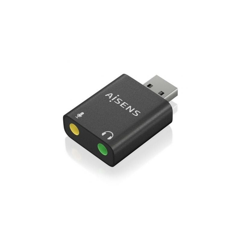 Tarjeta de Sonido Aisens A106-0768- USB Macho - 2x Jack 3.5 Hembra