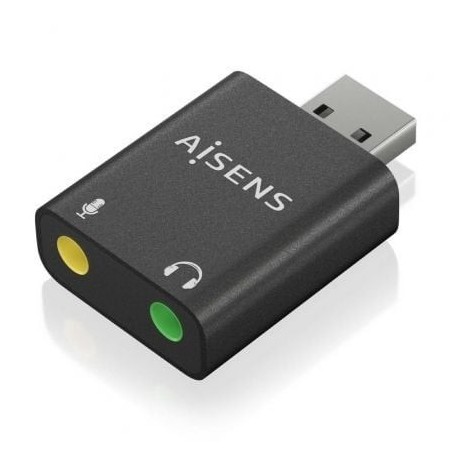 Tarjeta de Sonido Aisens A106-0768- USB Macho - 2x Jack 3.5 Hembra