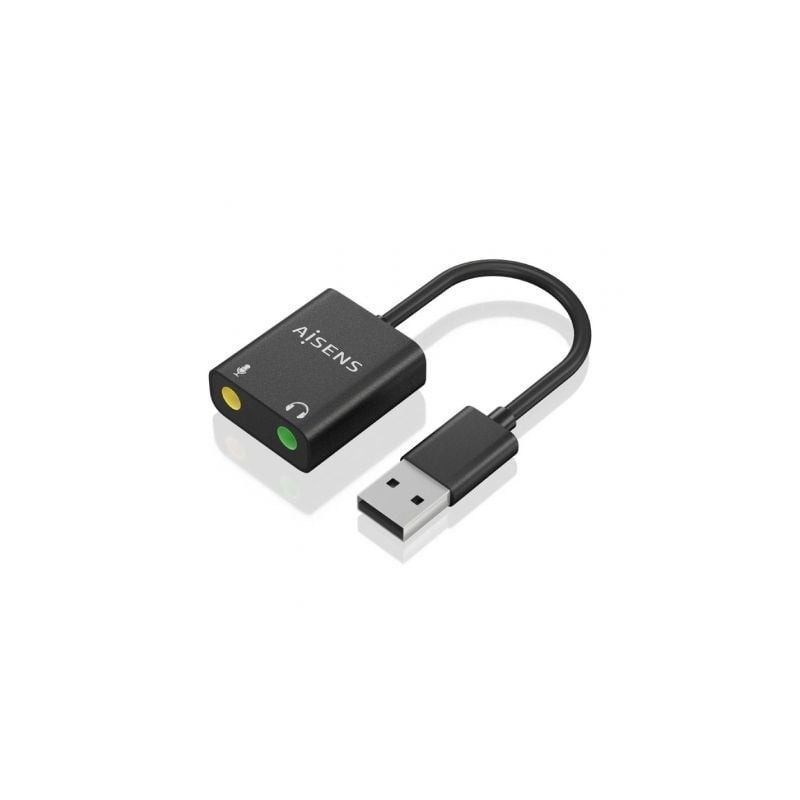 Tarjeta de Sonido Aisens A106-0769- USB Macho - 2xJack 3.5 Hembra