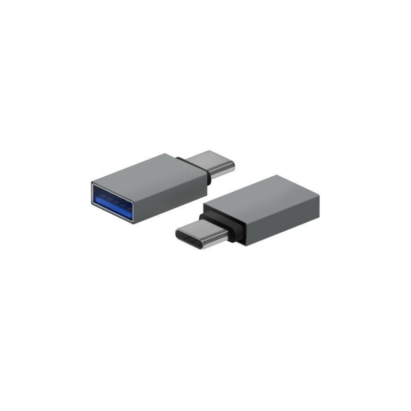 Adaptador USB 3.2 Aisens A108-0718- USB Hembra - USB Tipo-C Macho- Gris