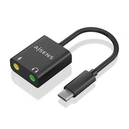 Tarjeta de Sonido Aisens A109-0767- USB-C Macho - 2xJack 3.5 Hembra