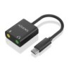 Tarjeta de Sonido Aisens A109-0767- USB-C Macho - 2xJack 3.5 Hembra