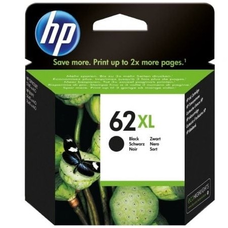 Cartucho de Tinta Original HP nº62 XL Alta Capacidad- Negro