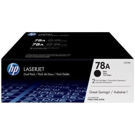 Tóner Original HP nº78A Multipack- 2x Negro
