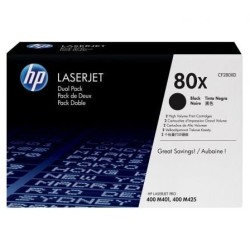 Tóner Original HP nº80X XL Alta Capacidad Multipack- 2x Negro
