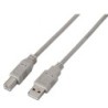 Cable USB 2.0 Impresora Aisens A101-0002- USB Tipo-B Macho - USB Macho- Hasta 2.5W- 60Mbps- 1.8m- Beige