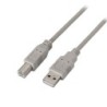 Cable USB 2.0 Impresora Aisens A101-0004- USB Tipo-B Macho - USB Macho- Hasta 2.5W- 60Mbps- 4.5m- Beige