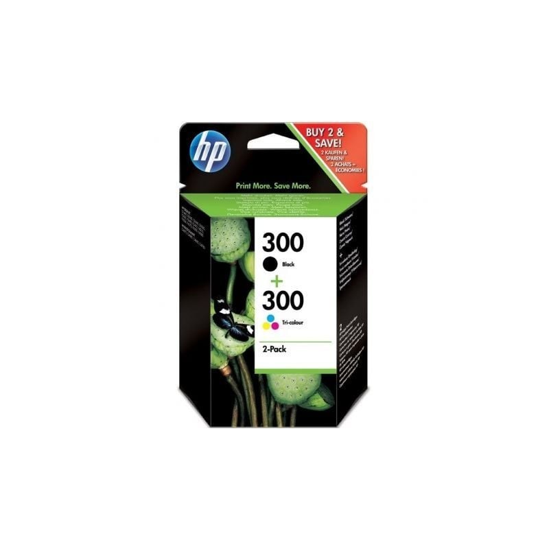 Cartucho de Tinta Original HP nº300 Multipack- Negro- Tricolor