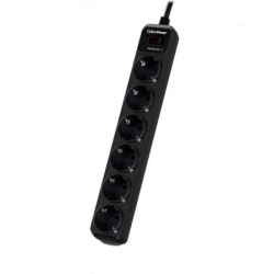 Regleta con interruptor Cyberpower B0620SC0-DE- 6 Tomas de corriente- Cable 1.8m- Negra