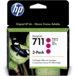 Cartucho de Tinta Original HP nº711 Multipack- 3x Magenta