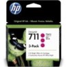 Cartucho de Tinta Original HP nº711 Multipack- 3x Magenta