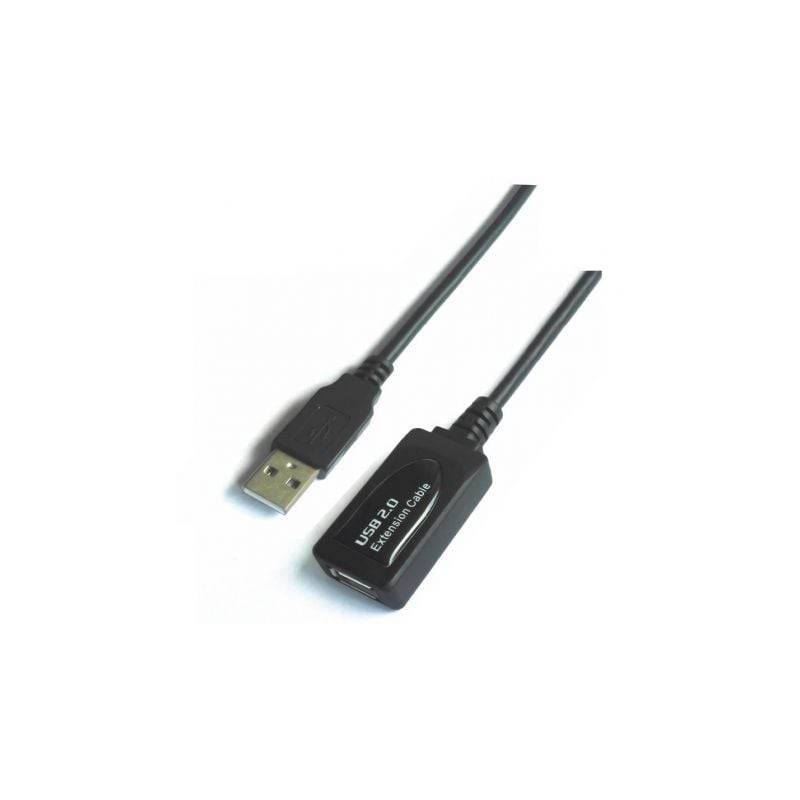 Cable Alargador USB 2.0 Aisens A101-0018- USB Macho - USB Hembra- Hasta 2.5W- 60Mbps- 5m- Negro