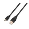 Cable USB 2.0 Aisens A101-0023- USB Macho - USB Mini Macho- Hasta 2.5W- 60Mbps- 50cm- Negro