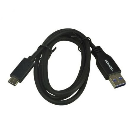 Cable USB 3.0 Tipo-C Duracell USB5031A- USB Tipo-C Macho - USB Macho- 1m- Negro