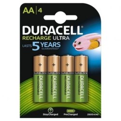 Pack de 4 Pilas AA Duracell HR06-P- 1.2V- Recargables