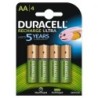 Pack de 4 Pilas AA Duracell HR06-P- 1.2V- Recargables