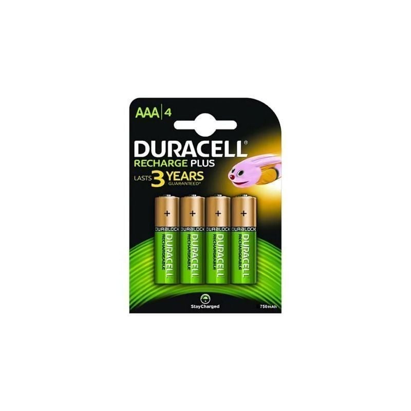 Pack de 4 Pilas AAA Duracell HR3-B- 1.2V- Recargables