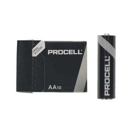 Pack de 10 Pilas AA LR6 Duracell PROCELL ID1500IPX10- 1.5V- Alcalinas