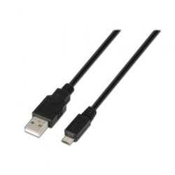 Cable USB 2.0 Aisens A101-0028- USB Macho - MicroUSB Macho- Hasta 2.5W- 60Mbps- 1.8m- Negro