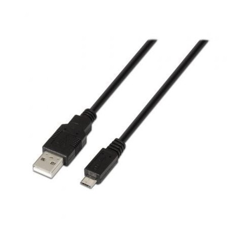 Cable USB 2.0 Aisens A101-0028- USB Macho - MicroUSB Macho- Hasta 2.5W- 60Mbps- 1.8m- Negro