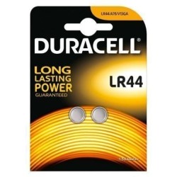 Pack de 2 Pilas de Botón Duracell LR44- 1.5V- Alcalinas