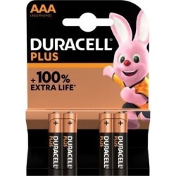 Pack de 4 Pilas AAA Duracell Plus MN2400- 1.5V- Alcalinas