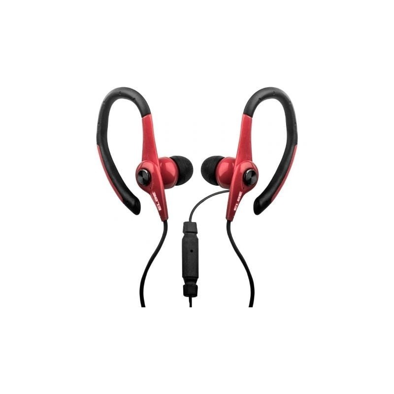 Auriculares Deportivos Elbe AU-107-MIC- con Micrófono- Jack 3.5- Rojos y Negros