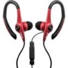 Auriculares Deportivos Elbe AU-107-MIC- con Micrófono- Jack 3.5- Rojos y Negros