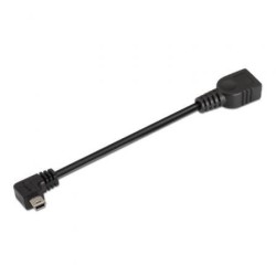 Cable USB 2.0 Aisens A101-0034- MiniUSB Macho - USB Hembra- Hasta 2.5W- 60Mbps- 15cm- Negro