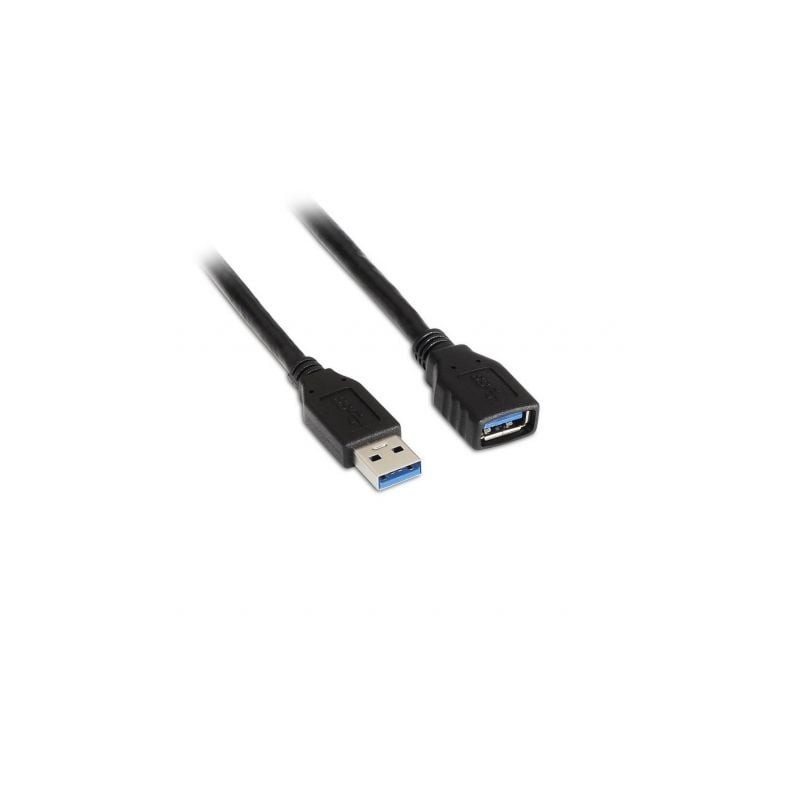 Cable Alargador USB 3.0 Aisens A105-0042- USB Macho - USB Hembra- Hasta 9W- 625Mbps- 2m- Negro