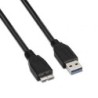 Cable USB 3.0 Aisens A105-0044- USB Macho - MicroUSB Macho- Hasta 9W- 625Mbps- 2m- Negro