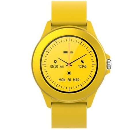 Smartwatch Forever Colorum CW-300- Notificaciones- Frecuencia Cardíaca- Amarillo