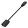 Cable USB 2.0 Aisens A107-0059- USB Tipo-C Macho - USB Hembra- Hasta 9W- 625Mbps- 15cm- Negro