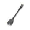 Cable USB 3.1 Tipo-C Aisens A107-0062- USB Tipo-C Macho - USB Hembra- Hasta 27W- 625Mbps- 15cm- Negro