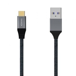 Cable USB 3.1 Tipo-C Aisens A107-0630- USB Tipo-C Macho - USB Macho- Hasta 27W- 1250Mbps- 50cm- Gris