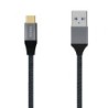 Cable USB 3.1 Tipo-C Aisens A107-0630- USB Tipo-C Macho - USB Macho- Hasta 27W- 1250Mbps- 50cm- Gris