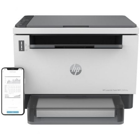Multifunción Recargable Láser Monocromo HP Laserjet Tank 2604dw WiFi- Dúplex- Blanca