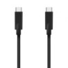 Cable USB 3.2 Tipo-C Aisens A107-0705 10GBPS 5A 100W- USB Tipo-C Macho - USB Tipo-C Macho- Hasta 100W- 2500Mbps- 3m- Negro