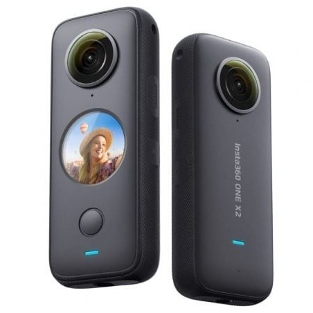 Cámara Digital Deportiva Insta360 One X2- 5.7K- Ángulo de visión 360º- Negra