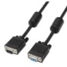 Cable Alargador SVGA Aisens A113-0078- VGA Macho - VGA Hembra- Hasta 3W- 10Mbps- 1.8m- Negro