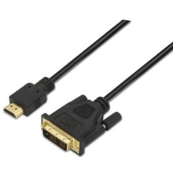 Cable HDMI Aisens A117-0090- DVI Macho - HDMI Macho- Hasta 10W- 720Mbps- 1.8m- Negro