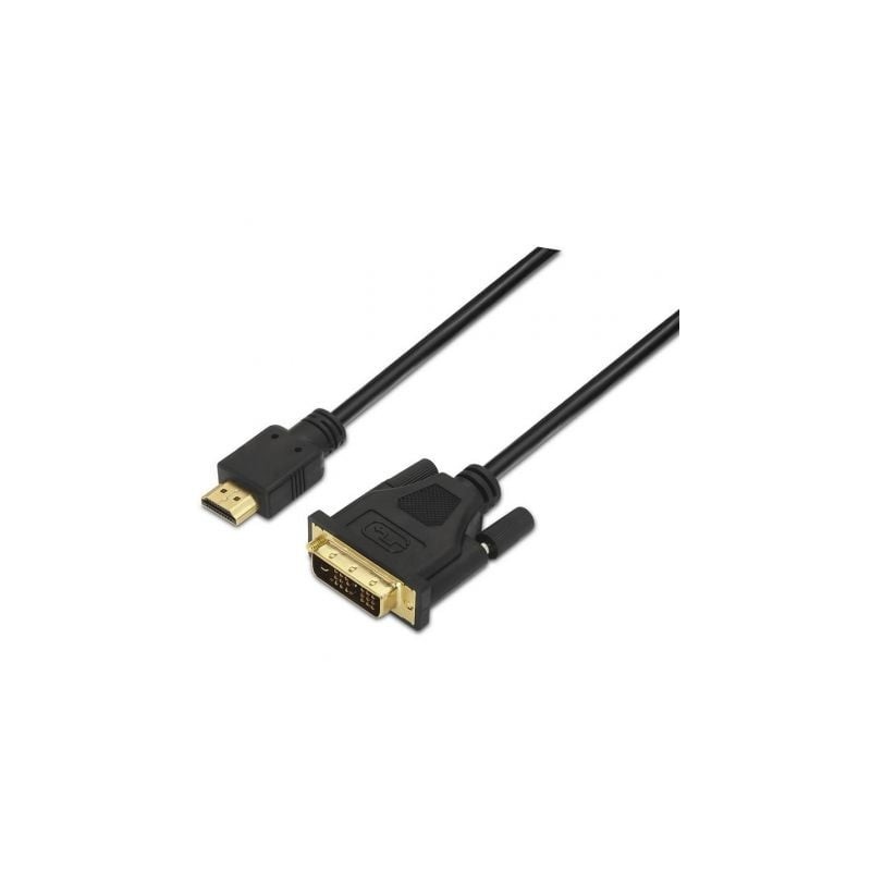 Cable HDMI Aisens A117-0090- DVI Macho - HDMI Macho- Hasta 10W- 720Mbps- 1.8m- Negro
