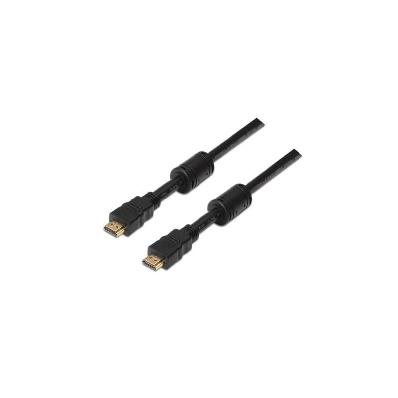 Cable HDMI 1.4 Aisens A119-0102- HDMI Macho - HDMI Macho- Hasta 10W- 720Mbps- 10m- Negro