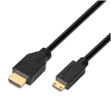 Cable HDMI Aisens A119-0114- HDMI Macho - Mini HDMI Macho- Hasta 10W- 720Mbps- 1.8m- Negro